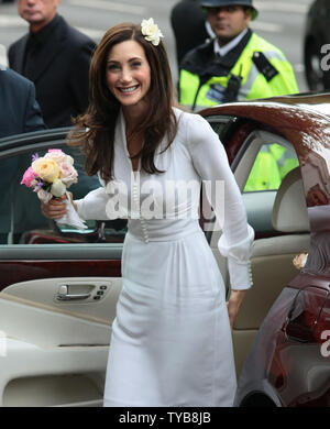 American Nancy Shevell arrives for her wedding to musician Paul McCartney at Marylebone register office in London on Sunday October 09 2011. It was Paul McCartney's third wedding and at the same venue as his first wife Linda.     UPI/Hugo Philpott