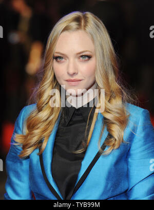 British actress Amanda Seyfried attends the premiere of 'In Time' at Curzon Mayfair in London on October 31, 2011.     UPI/Rune Hellestad Stock Photo