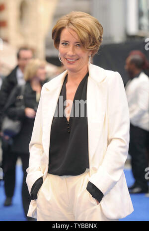 English actress Emma Thompson attends the World premiere of 'Men In Black 3' at The Odeon Leicester Square in London on May 16, 2012.     UPI/Paul Treadway Stock Photo