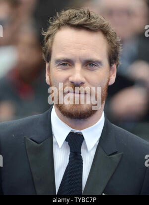 German-Irish actor Michael Fassbender attends the UK Premiere of 'Prometheus' at The Empire Leicester Square in London on May 31, 2012.     UPI/Paul Treadway Stock Photo