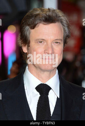 English actor Colin Firth attends The World Premiere of 'Gambit' at The Empire Cinema in London on November 7, 2012.     UPI/Paul Treadway.. Stock Photo