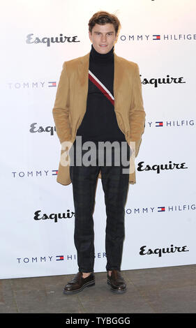 Model Oliver Cheshire attends The Tommy Hilfiger and Esquire Party during London Collections: Men designer fashion event at The Zetter Townhouse, St John's Square, in London on January 7, 2013.     UPI/Paul Treadway Stock Photo