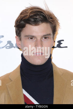 Model Oliver Cheshire attends The Tommy Hilfiger and Esquire Party during London Collections: Men designer fashion event at The Zetter Townhouse, St John's Square, in London on January 7, 2013.     UPI/Paul Treadway Stock Photo