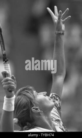 Steffi Graf - Wimbledon 1990 Photo by Tony Henshaw Stock Photo