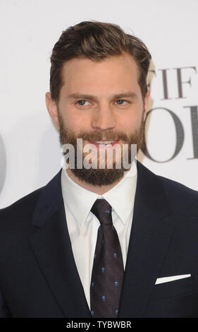 Northern Irish actor and model Jamie Dornan attends the UK Premiere of 'Fifty Shades Of Grey' at Odeon Leicester Square in London on February 12, 2015.     UPI/Paul Treadway Stock Photo