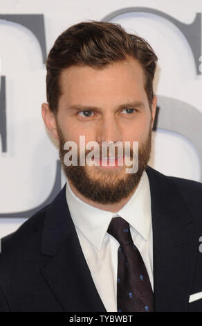 Northern Irish actor and model Jamie Dornan attends the UK Premiere of 'Fifty Shades Of Grey' at Odeon Leicester Square in London on February 12, 2015.     UPI/Paul Treadway Stock Photo