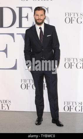 Northern Irish actor and model Jamie Dornan attends the UK Premiere of 'Fifty Shades Of Grey' at Odeon Leicester Square in London on February 12, 2015.     UPI/Paul Treadway Stock Photo