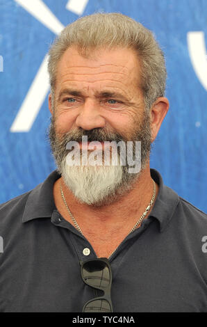 Australian actor Mel Gibson attends the photocall for Hacksaw Ridge during the 73rd Venice Film Festival in Venice on September 4, 2016. Photo by Paul Treadway/ UPI Stock Photo