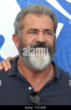 Australian actor Mel Gibson attends the photocall for Hacksaw Ridge during the 73rd Venice Film Festival in Venice on September 4, 2016. Photo by Paul Treadway/ UPI Stock Photo