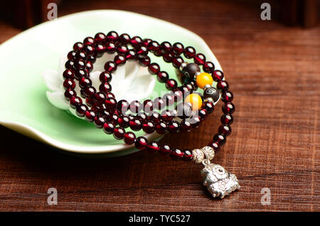 garnet crystal bracelet Stock Photo