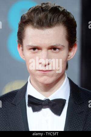 British actor Tom Holland attends to the presentation of 'Spider-Man ...