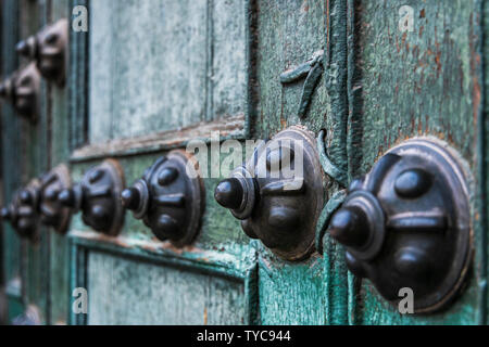 Doorway to the Catedral in the Plaza de Armas in Cusco, Peru, South America, Stock Photo