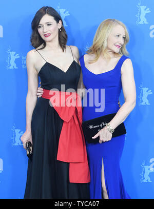 American actress Patricia Clarkson and British actress Emily Mortimer attend a photo call for Isle Of Dogs at the 68th Berlin Film Festival on February 15, 2018. Photo by Rune Hellestad/ UPI Stock Photo