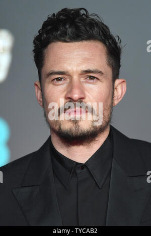 English actor Orlando Bloom attends The British Academy Film Awards (BAFTA) at the Royal Albert Hall in London on February 18, 2018. Photo by Paul Treadway/ UPI Stock Photo