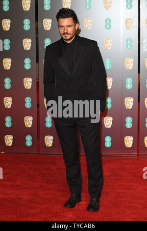 English actor Orlando Bloom attends The British Academy Film Awards (BAFTA) at the Royal Albert Hall in London on February 18, 2018. Photo by Paul Treadway/ UPI Stock Photo