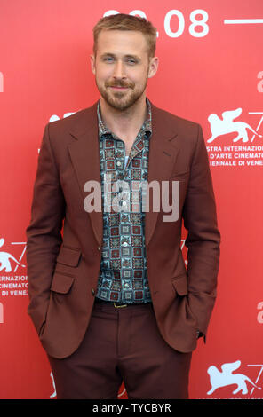 American actor Ryan Gosling attend a photo call for First Man at the ...