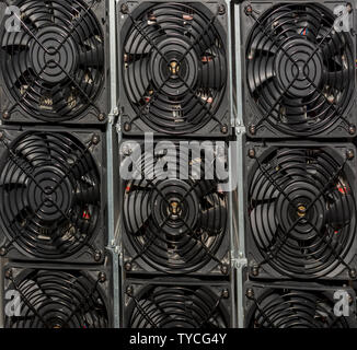 Cooler for power source of computer fan airflow Stock Photo