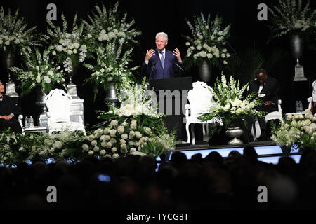 President Bill Clinton Speaks During The Muhammad Ali Memorial