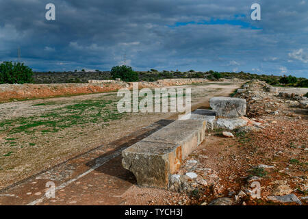 Stadion Rennbahn, Ausgrabungsstaette, Kourion, Zypern Stock Photo
