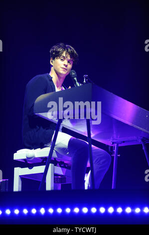 The Vamps, Bradley Simpson, James McVey, Connor Ball, Tristan Evans, perform live at the 02 Arena London, as part of the Four Corners UK & Ireland 2019 Tour. 25.05.19 Featuring: The Vamps Where: London, United Kingdom When: 25 May 2019 Credit: WENN.com Stock Photo