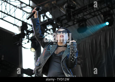 British singer Charli XCX performs during the 30th bi-annual Rock in Rio music festival at the MGM Grand in Las Vegas, Nevada on May 15, 2015.   Photo by James Atoa/UPI Stock Photo