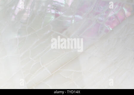 Abstract mother of pearl background with lilac, mauve and aqua shimmering mosaic inlay - top  view pearl background Stock Photo