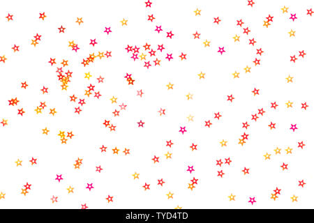 Bunch of colored stars on white background. Stock Photo