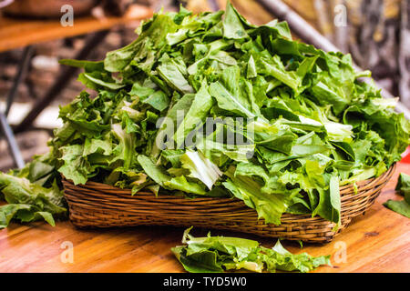 Hot pot and side dishes Stock Photo