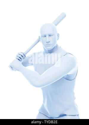 3d rendered medically accurate illustration of a baseball player Stock Photo