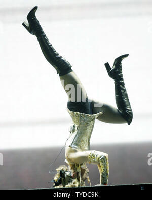 Madonna performs in concert, at the Office Depot Center, in Sunrise,  Florida, on July 28, 2004.  (UPI Photo/Michael Bush) Stock Photo