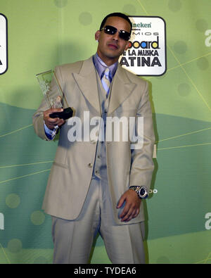 Daddy Yankee appears backstage at the 2005 Latin Billboard Awards , at the  Miami Arena, in Miami, Florida, on April 28, 2004 Stock Photo - Alamy