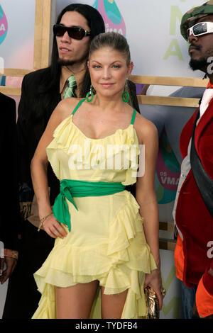 Fergie of the Black Eyed Peas arrives for the 2005 MTV Video Music Awards held at the American Airlines Arena in Miami,  Florida, on August 28, 2005.  (UPI Photo/Michael Bush) Stock Photo