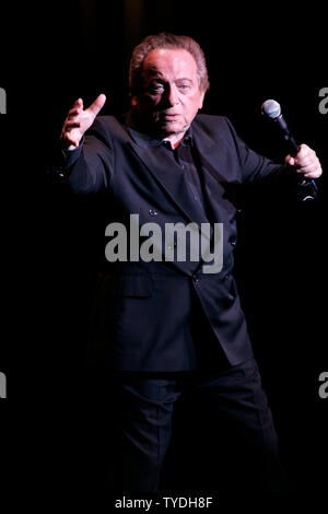 Jackie Mason performs his stand up comedy show at the Jackie Gleason Theater in Miami Beach, Florida on January 18, 2006. (UPI Photo/Michael Bush) Stock Photo