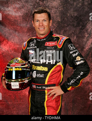 Scott Sharp participates in the Indy Racing League media day at Homestead Miami Speedway in Homestead, Florida on March 4, 2006.  (UPI Photo/Michael Bush) Stock Photo