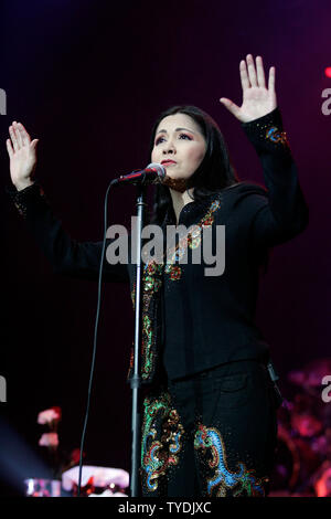 Mexican superstar Ana Gabriel performs in concert at the Seminole Hard Rock Hotel and Casino in Hollywood, Florida on May 17, 2006. (UPI Photo/Michael Bush) Stock Photo