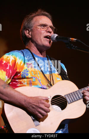 Country Joe McDonald performs in the HippieFest  tour at the Seminole Hard Rock Hotel and Casino in Hollywood, Florida on August 2, 2007. (UPI Photo/Michael Bush) Stock Photo