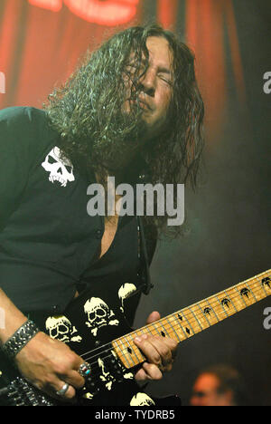 Mike Wilton of Queensryche performs in concert at the Bank Atlantic Center in Sunrise, Florida on September 15, 2007.  (UPI Photo/Michael Bush) Stock Photo