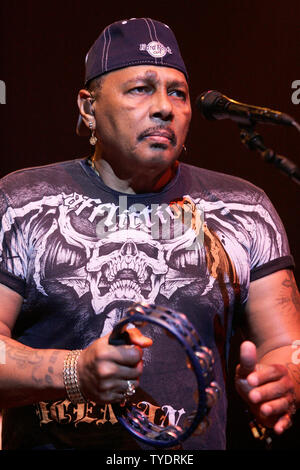 Aaron Neville with the Neville Brothers performs at the Seminole Hard Rock Hotel and Casino in Hollywood, Florida on October 11, 2007. (UPI Photo/Michael Bush) Stock Photo