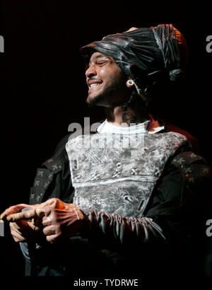 Travis McCoy of Gym Class Heroes performs in concert at the Fillmore Miami Beach at the Jackie Gleason Theater in Miami Beach on October 31, 2007. (UPI Photo/Michael Bush) Stock Photo