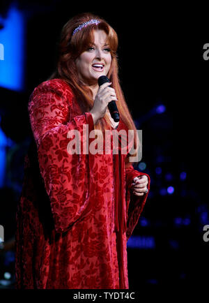 On the opening night of her Christmas tour, Wynonna Judd performs in concert at the Seminole Hard Rock Hotel and Casino in Hollywood, Florida on November 26, 2007. (UPI Photo/Michael Bush) Stock Photo