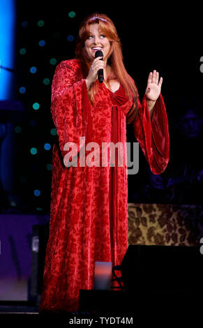 On the opening night of her Christmas tour, Wynonna Judd performs in concert at the Seminole Hard Rock Hotel and Casino in Hollywood, Florida on November 26, 2007. (UPI Photo/Michael Bush) Stock Photo