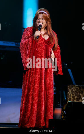 On the opening night of her Christmas tour, Wynonna Judd performs in concert at the Seminole Hard Rock Hotel and Casino in Hollywood, Florida on November 26, 2007. (UPI Photo/Michael Bush) Stock Photo