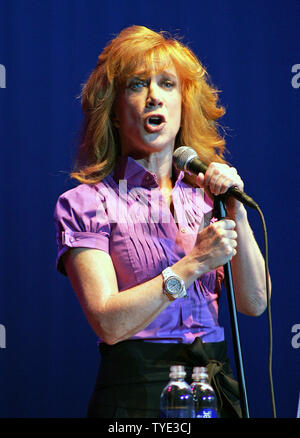 Kathy Griffin performs in concert at the Seminole Hard Rock Hotel and Casino in Hollywood, Florida on August 12, 2009. UPI/Michael Bush Stock Photo