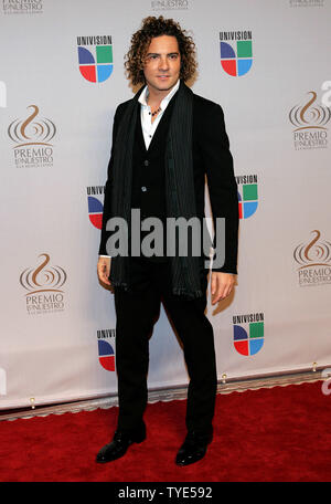 David Bisbal arrives for the 2010 Premio Lo Nuestro award show at American Airlines Arena in Miami, Florida on February  18, 2010. UPI/Martin Fried Stock Photo