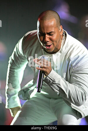 Anthony 'Romeo' Santos lead singer of Aventura performs at the Seminole Hard Rock Hotel and Casino in Hollywood, Florida on July 6, 2010. UPI/Michael Bush Stock Photo