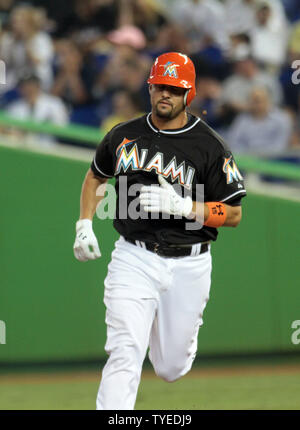 Florida Marlins Omar Infante plays in a game against the New York Mets, Sun  Life Stadium, Miami, FL, April 1, 2011( AP Photo/Tom DiPace Stock Photo -  Alamy