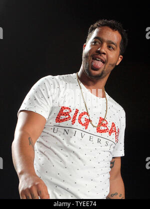 SkyBlu with LMFAO performs in concert at the American Airlines Arena in Miami on June 22, 2012. UPI/Michael Bush Stock Photo