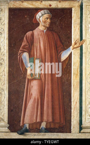 Andrea del Castagno - Dante Alighieri C 1450 Stock Photo