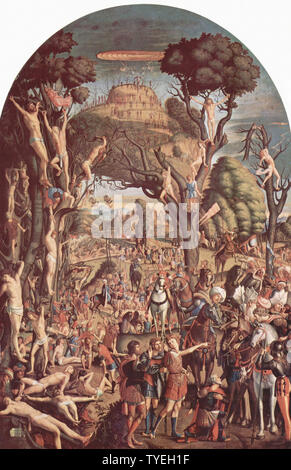 Vittore Carpaccio - Crucifixion Glorification Ten Thousand Martyrs Mount Ararat 1515 Stock Photo