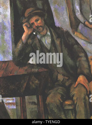 Paul Cézanne - Man Smoking Pipe C 1902 Stock Photo